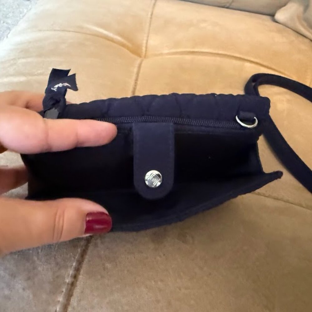 Vera Bradly Wallet with lanyard navy blue - Picture 6 of 14